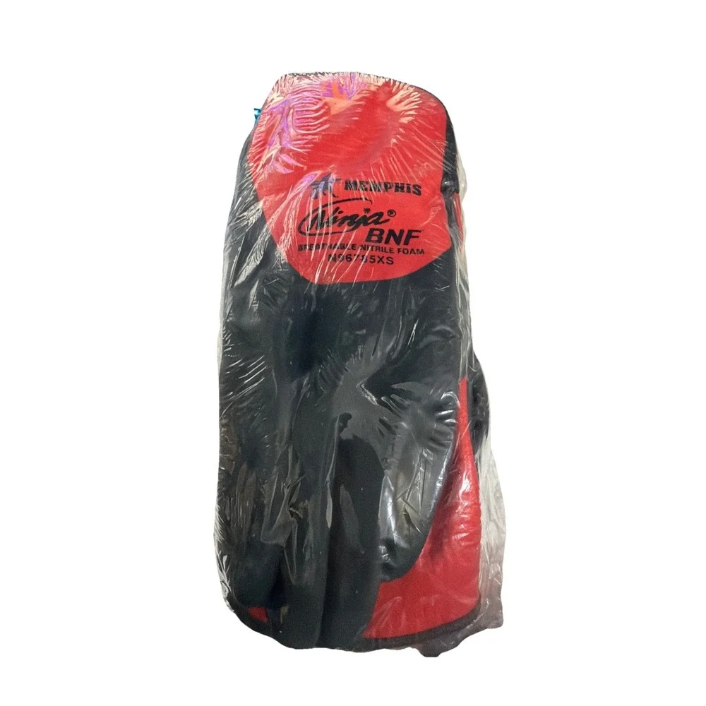 Pack Of 12 MCR Safety N96785XS Ninja BNF Gloves - XS Black/Red (1-Dozen) New